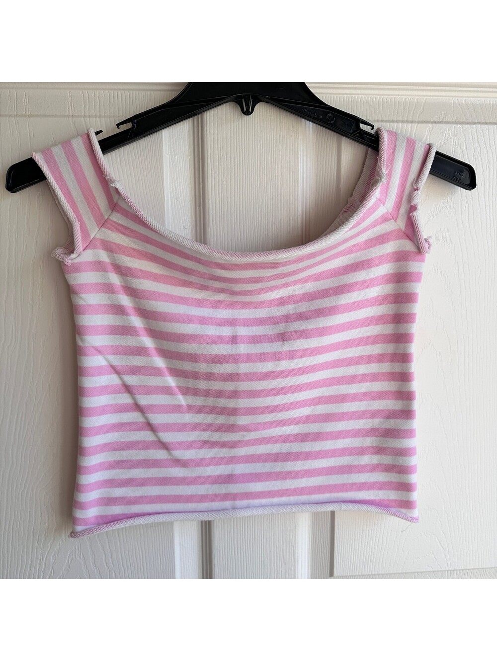 Edikted Pink and White Striped Tank Top XS
